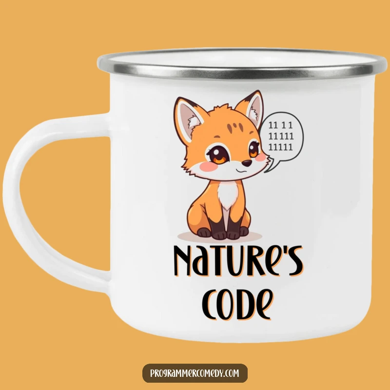 Funny Fox Coder Campfire Mug - Hilarious Tech Outdoor Gift