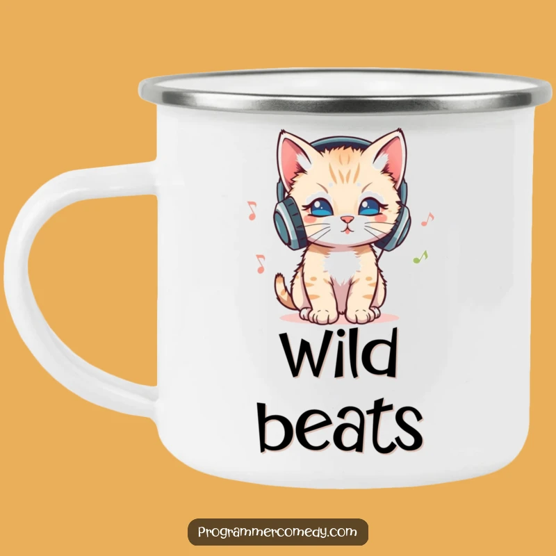 Funny Kitten Campfire Mug - Hilarious Music Lover's Outdoor Gift