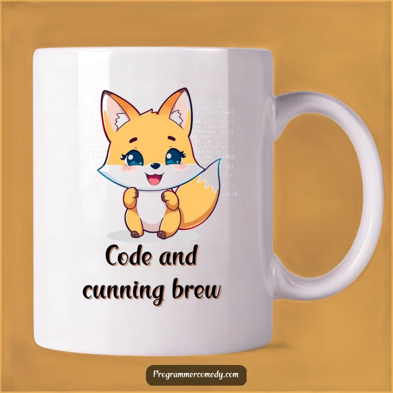 Funny Fox Coder Mug: Hilarious Gift for Clever Foxes Who Love Coding