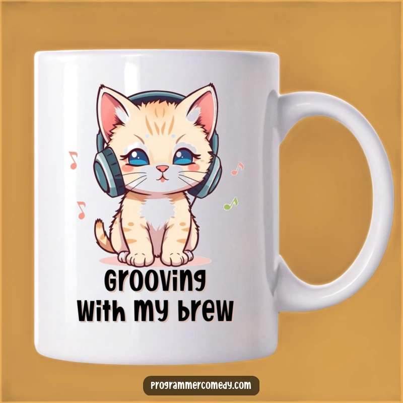 Funny Kitten DJ Mug - Hilarious Music Lover Gift for Party Animals