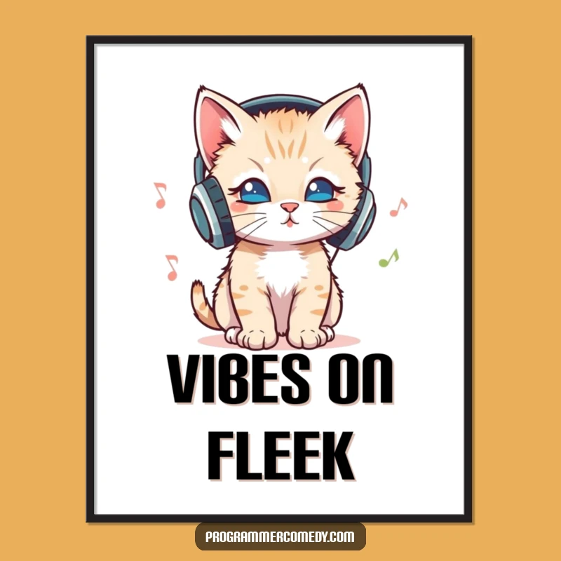 Funny Kitten DJ Digital Art - Hilarious Music Wall Decor Gift