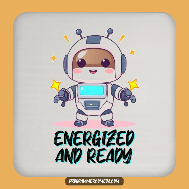 Funny Robot Animal Drink Coaster: Protect Surfaces with Cheerful Tech Style