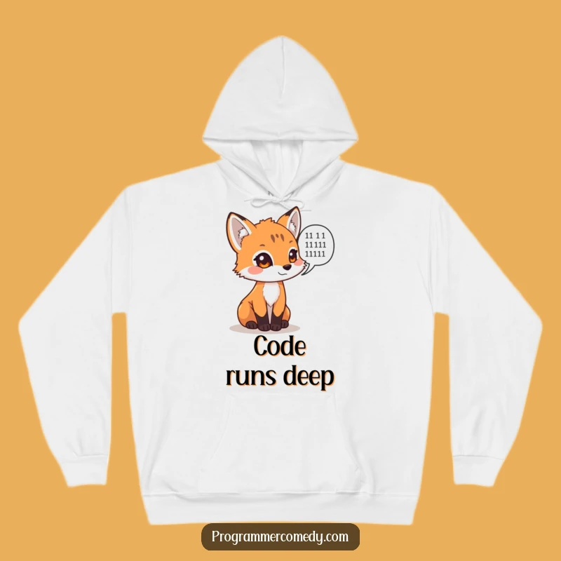 Funny Fox Coder Hoodie - Cozy & Hilarious Tech Gift for Geeks