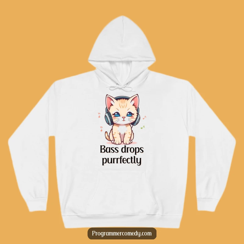 Funny Kitten DJ Hoodie - Cozy & Hilarious Music Lover Gift
