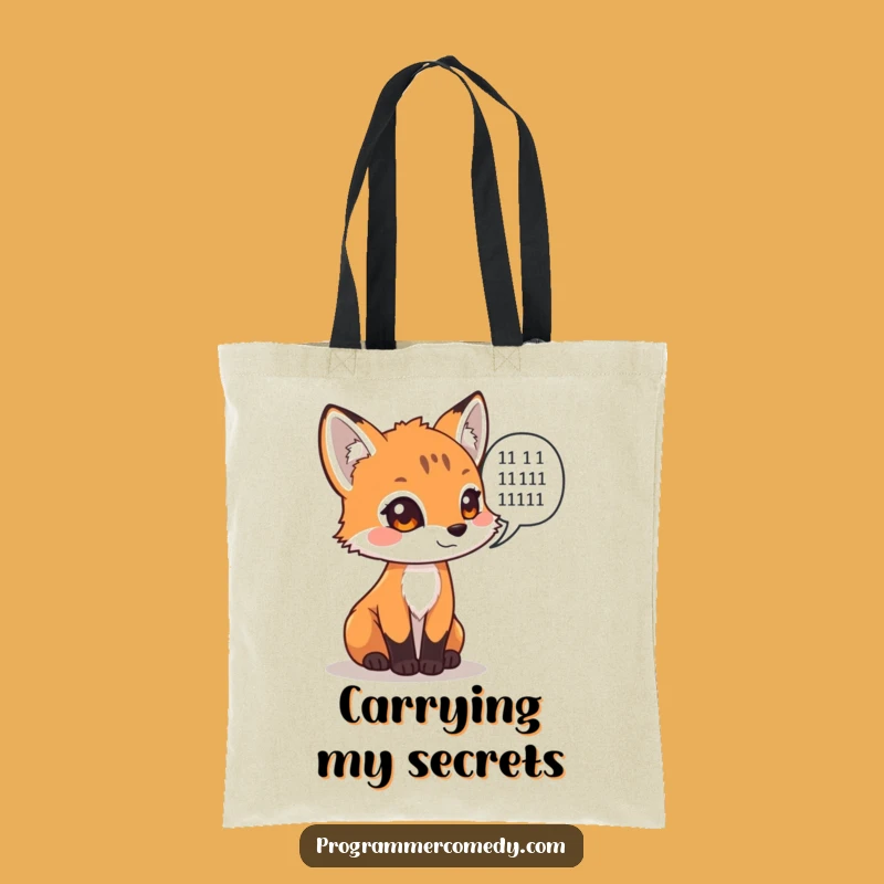 Funny Fox Hacker Tote Bag - Hilarious Tech Carry-All Gift